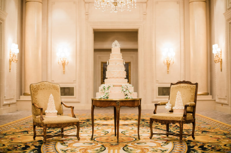 Luxury Wedding Cake at Four Seasons George V, Paris, Bouchra Sugar Designer