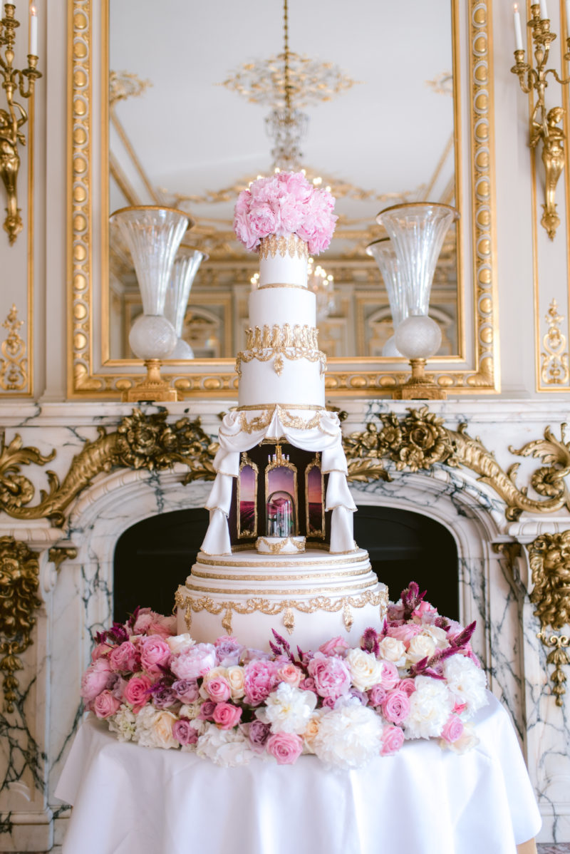Luxury Wedding Cake in Shangri La, Paris,  Bouchra Sugar Designer